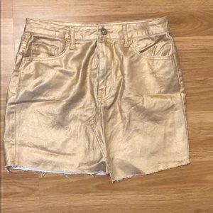 Sparkly Metallic Rose Gold Skirt